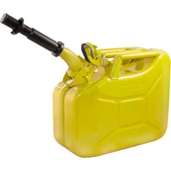 Swiss Link/Stormtec Usa Wavian Jerry Can w/Spout & Spout Adapter, Yellow, 10 Liter/2.64 Gallon Capacity - 3025 3025